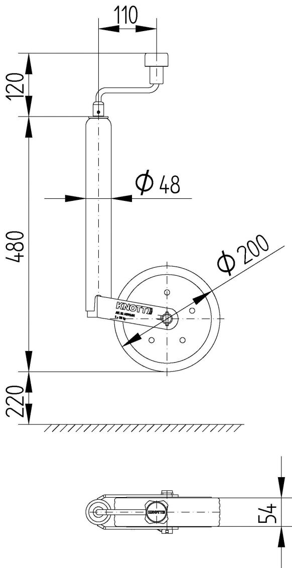 Steunwiel TK48 - 419913.001 - Steunwielen