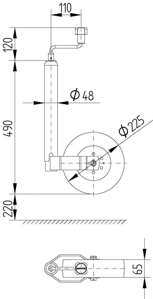 Steunwiel TK48 - 411402.001 - Steunwielen