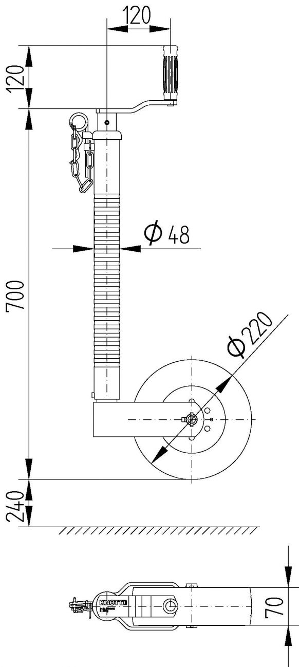 Steunwiel TK48 - 6D5949.002 - Steunwielen