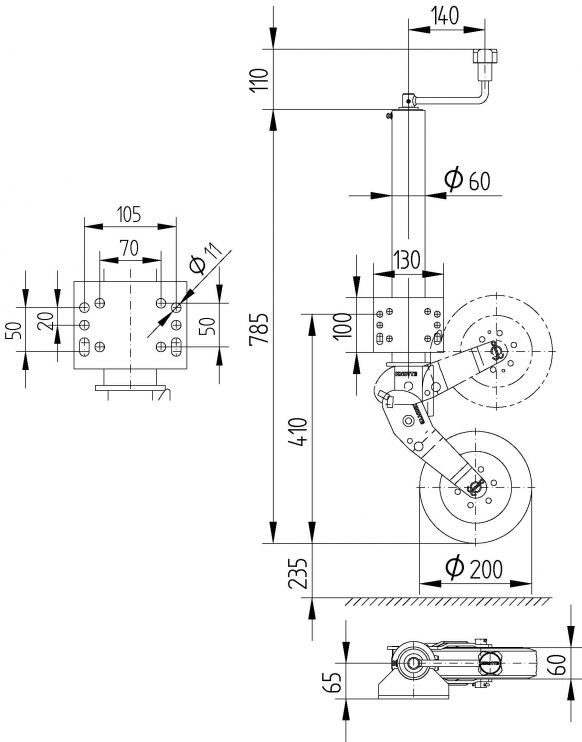 Steunwiel ATK60 (standaard) - 4802849X - Steunwielen