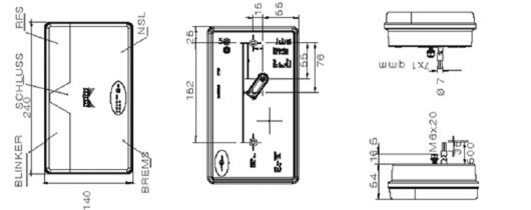Multi LED 2 / Versie Hoog 12V/24V - 419203.001 - Achterlichten