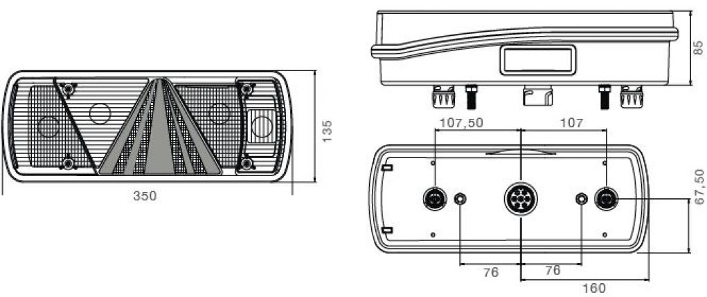 Ecopoint 2 met driehoek - 416480.001 - combinatie achterlichten