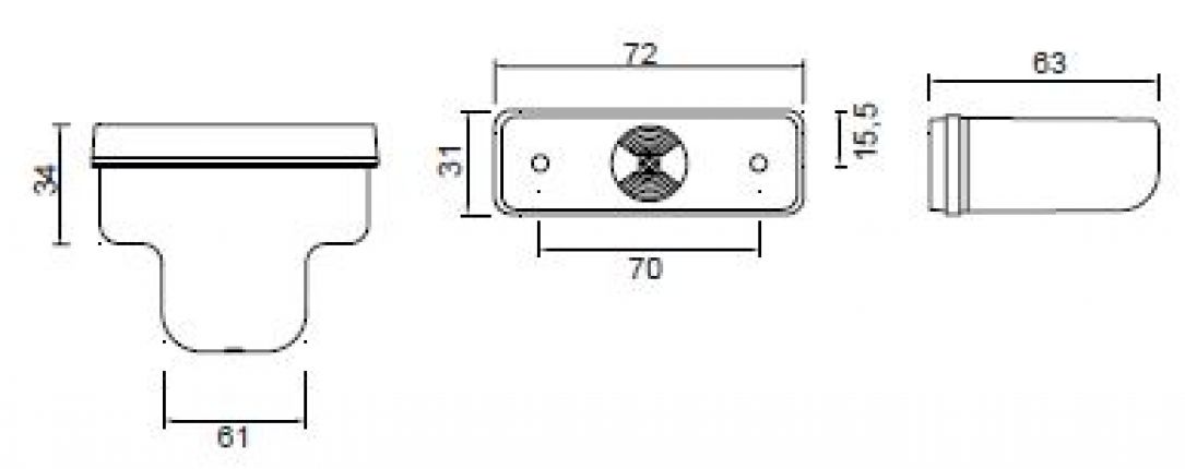 Flatpoint 1 LED - 404779.001 - Zijmarkeringslichten