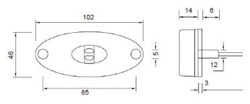 Flatpoint 2 LED - 404554.001 - zijmarkeringslichten