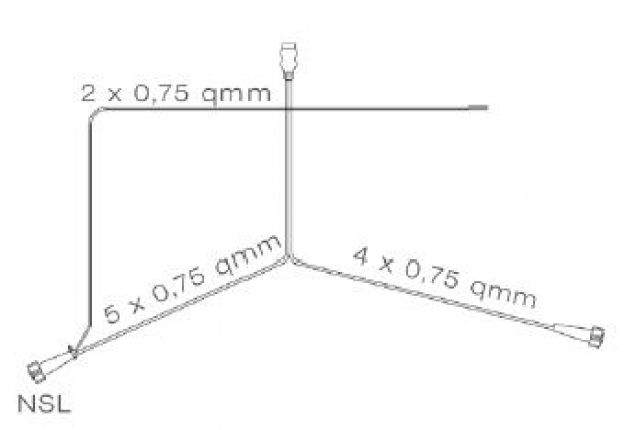 Hoofdkabel - 13-polige stekker, 2x uitgang DC - 413174.001 - Aansluitkabel
