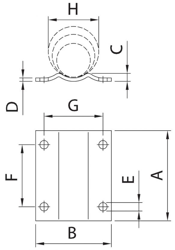 Montageplaat type F1 - 403526.001 - Steunwielhouder
