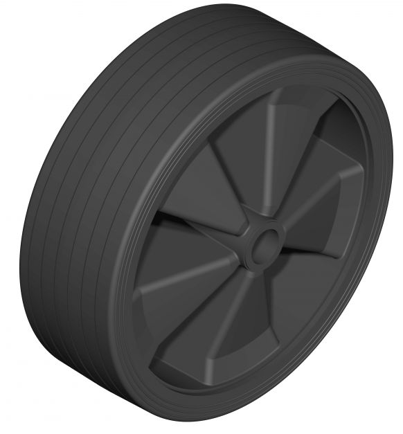 Massief rubber wiel - 6D5888.001 - Steunwielen onderdelen