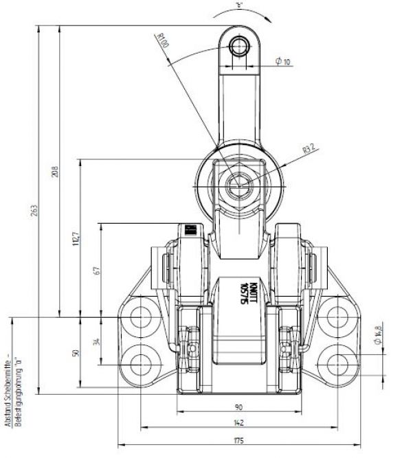 Mechanische schijfremklauw - 107250.01 - Industriële remmen