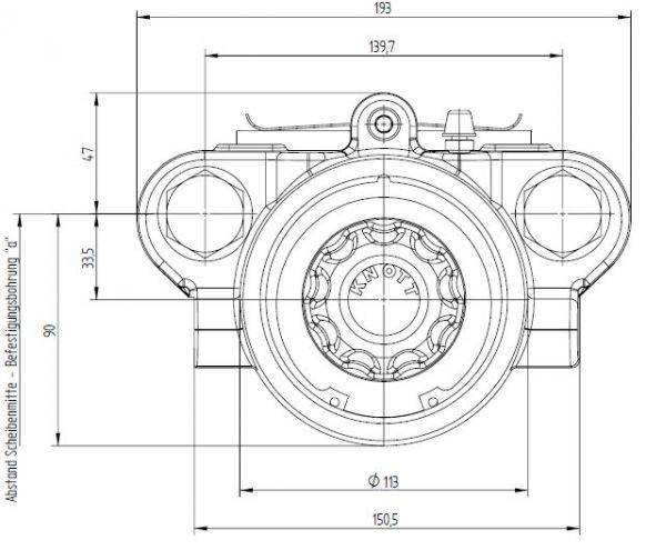 Hydraulische veerbelaste schuifrem - 103201 - Industriële remmen