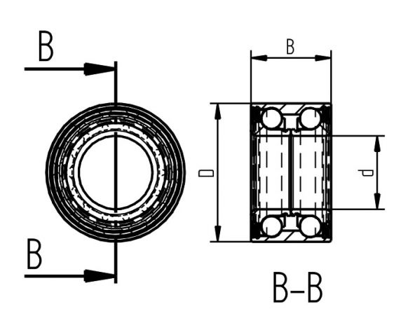 Hoekcontactkogellager Ø72mm - 45887.11 - Lager