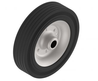 Massief rubber wiel, thermisch verzinkt - 419911.001 - Steunwielen reserveonderdelen