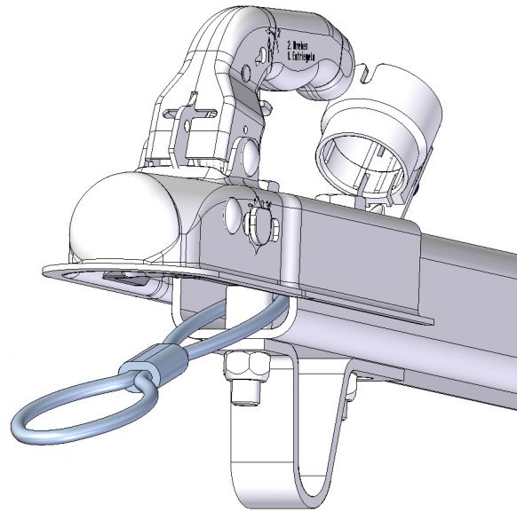 Vangkabel voor ongeremde aanhangwagens tot 1500kg - 6B1987.001 - Flenskogel
