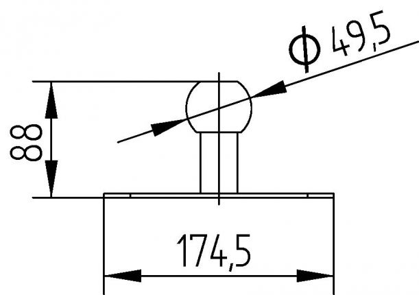 Muurbeugel fietsdrager - 422516.001 - afdekkap