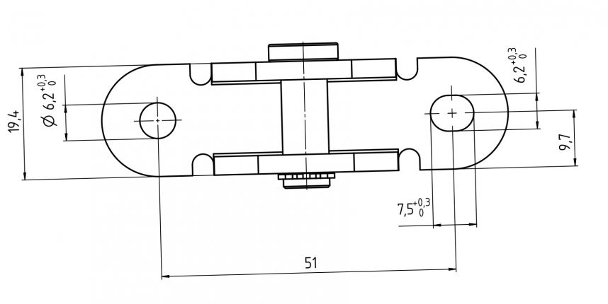 Verbindingssteun - 412942.001 - bevestigingsmateriaal gasveer