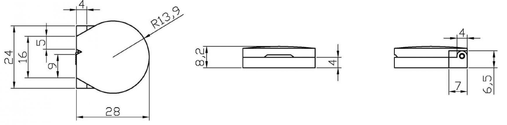 Opklikbare afdekking voor tong slot - 412947.001 - Sloten / Accessoires