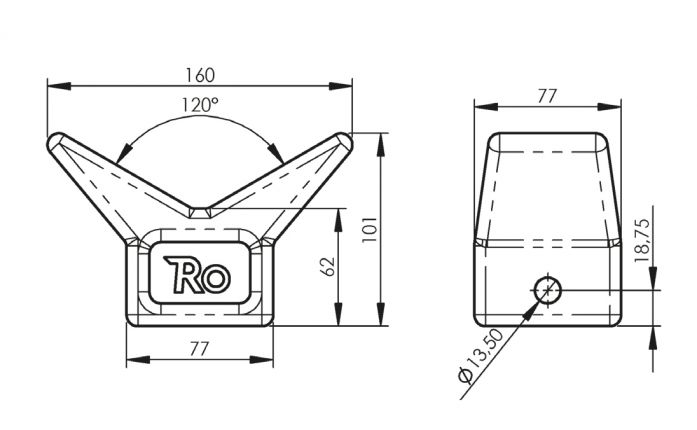 Boegsteun - 402809.009 - Boottrailer