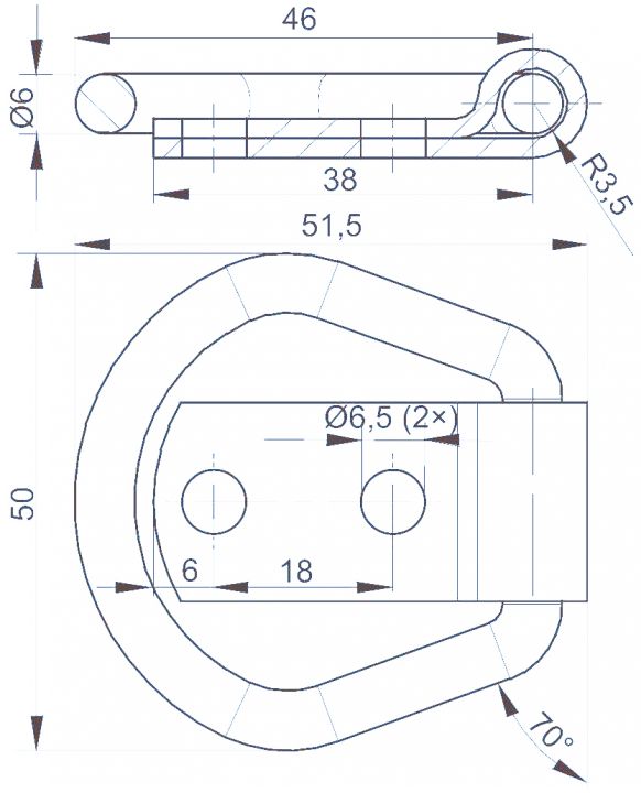 Sjorring + kabelschoen - 6S5702.001 - Bevestigingsanker
