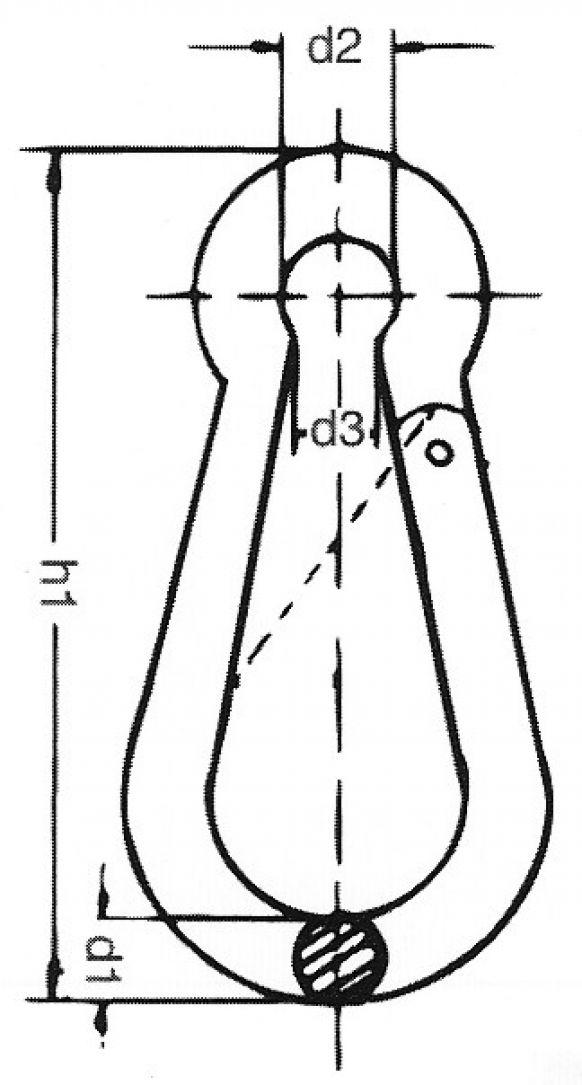 Karabijnhaak - 406687.001 - Lieraccessoires