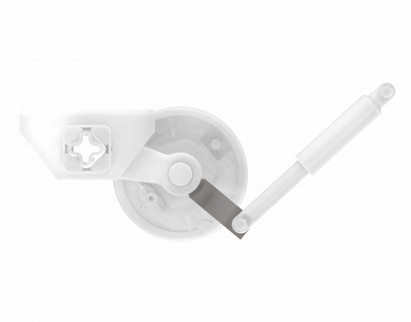 Shock absorber retainer cranked