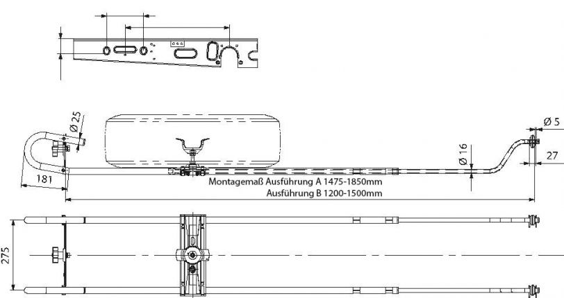 Reservewielhouder voor caravan