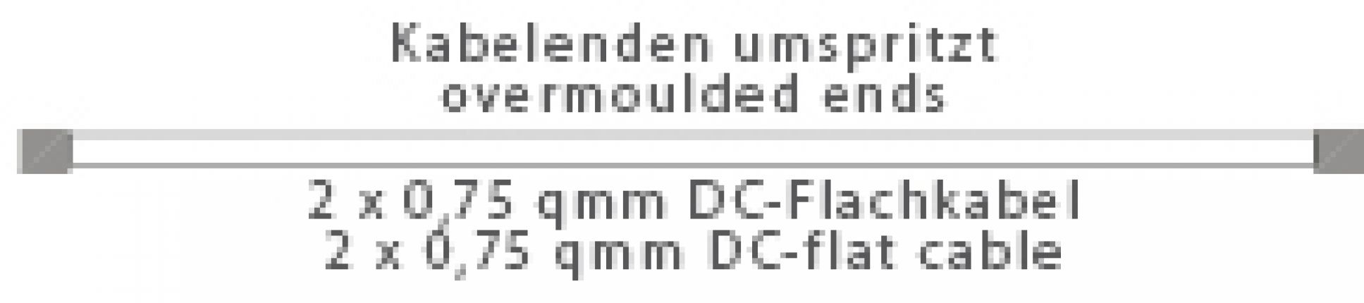 Platte kabel 2x0.75 DC - 417329.001 - Verbindingskabel