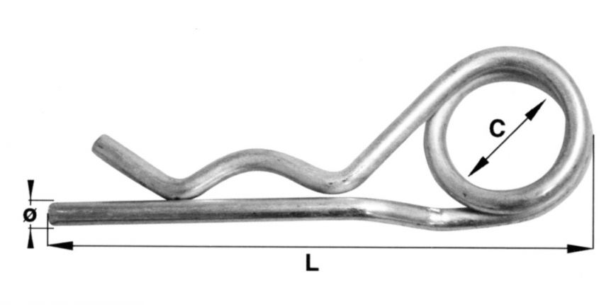 Springcotterpen - 407809.002 - Linch pin / Spring cotter pin